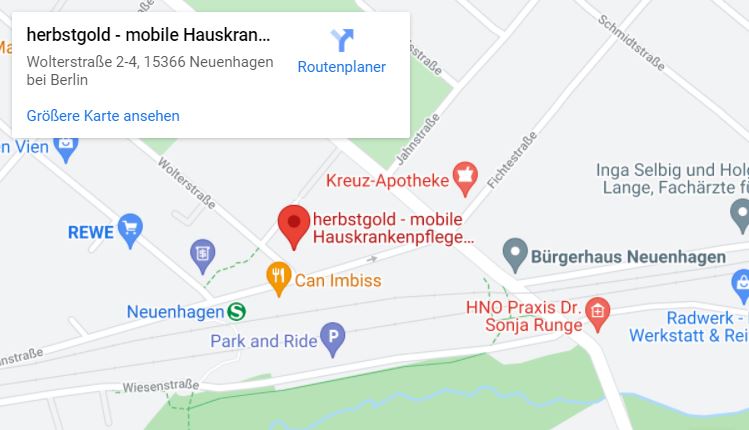 Wegbeschreibung über Google Maps